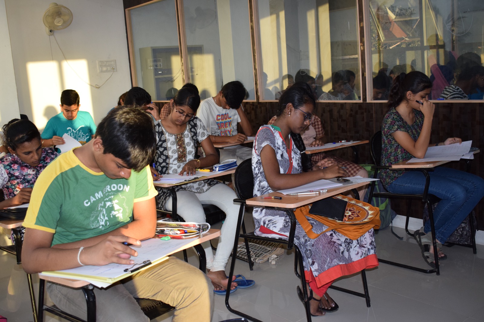 Student preparing for board and competitive examinations