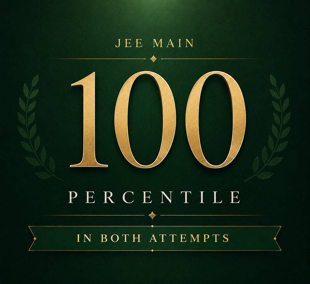 JEE Main 100 Percentile in Both Attempts